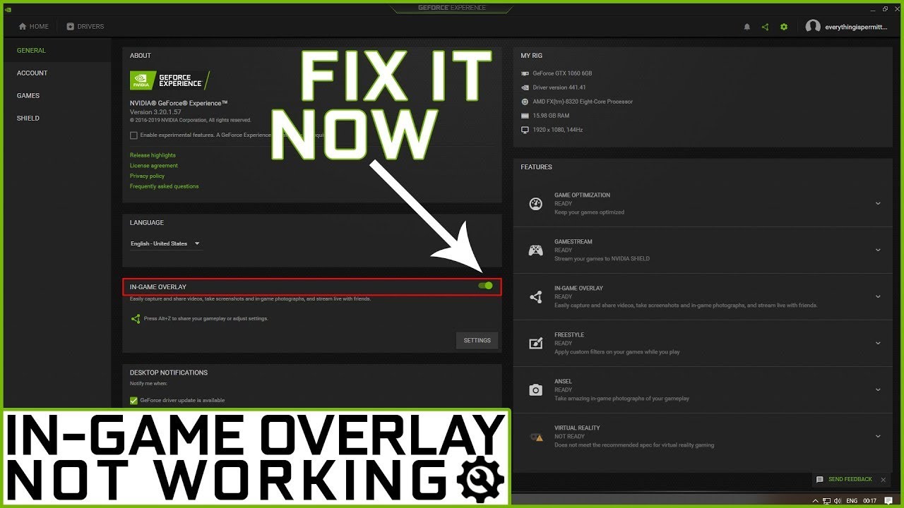 Disable any overlays such as Discord or GeForce Experience.
Restart the game and see if the error is resolved.
