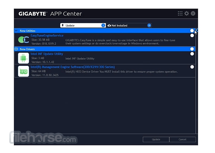 Download the latest version of Gigabyte App Center from the official Gigabyte website
Install the downloaded file and restart your computer