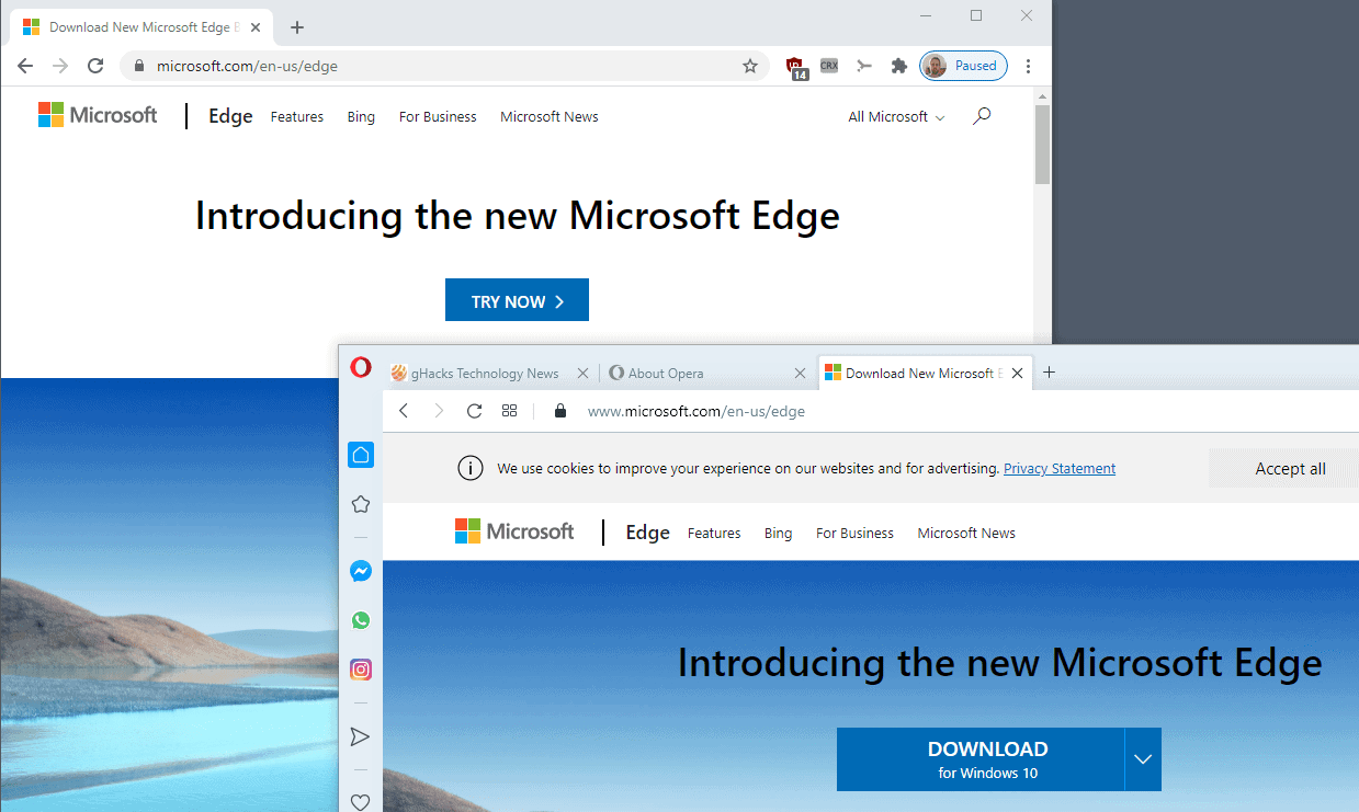 If the problem persists, consider using an alternative browser such as Google Chrome, Mozilla Firefox, or Microsoft Edge.
Download and install the alternative browser.