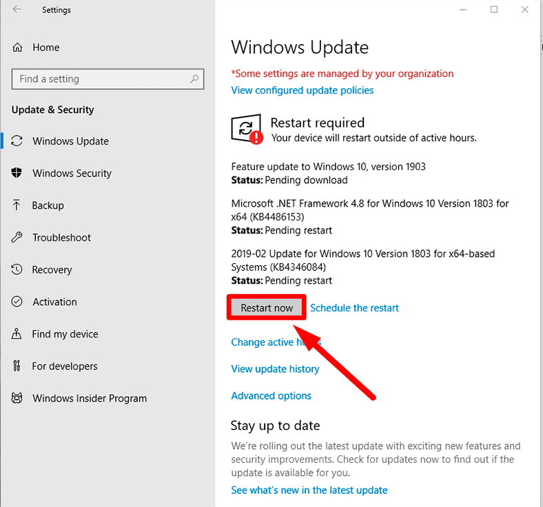 If updates are available, click on Download and install.
Restart the computer after the updates are installed.