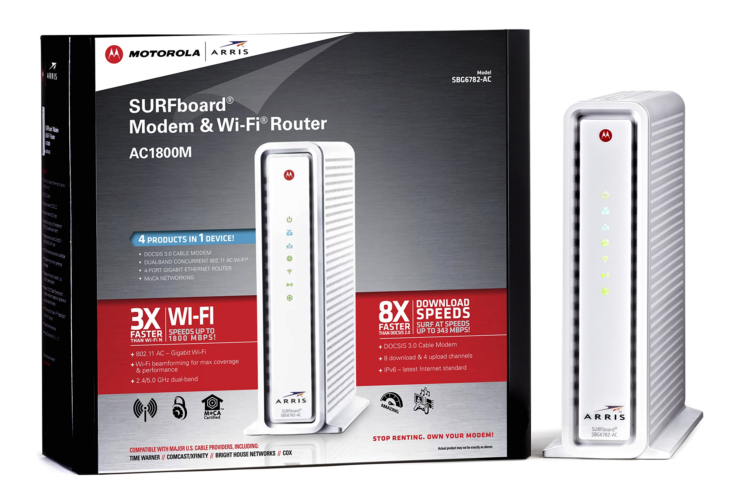 Internet router with a red exclamation mark