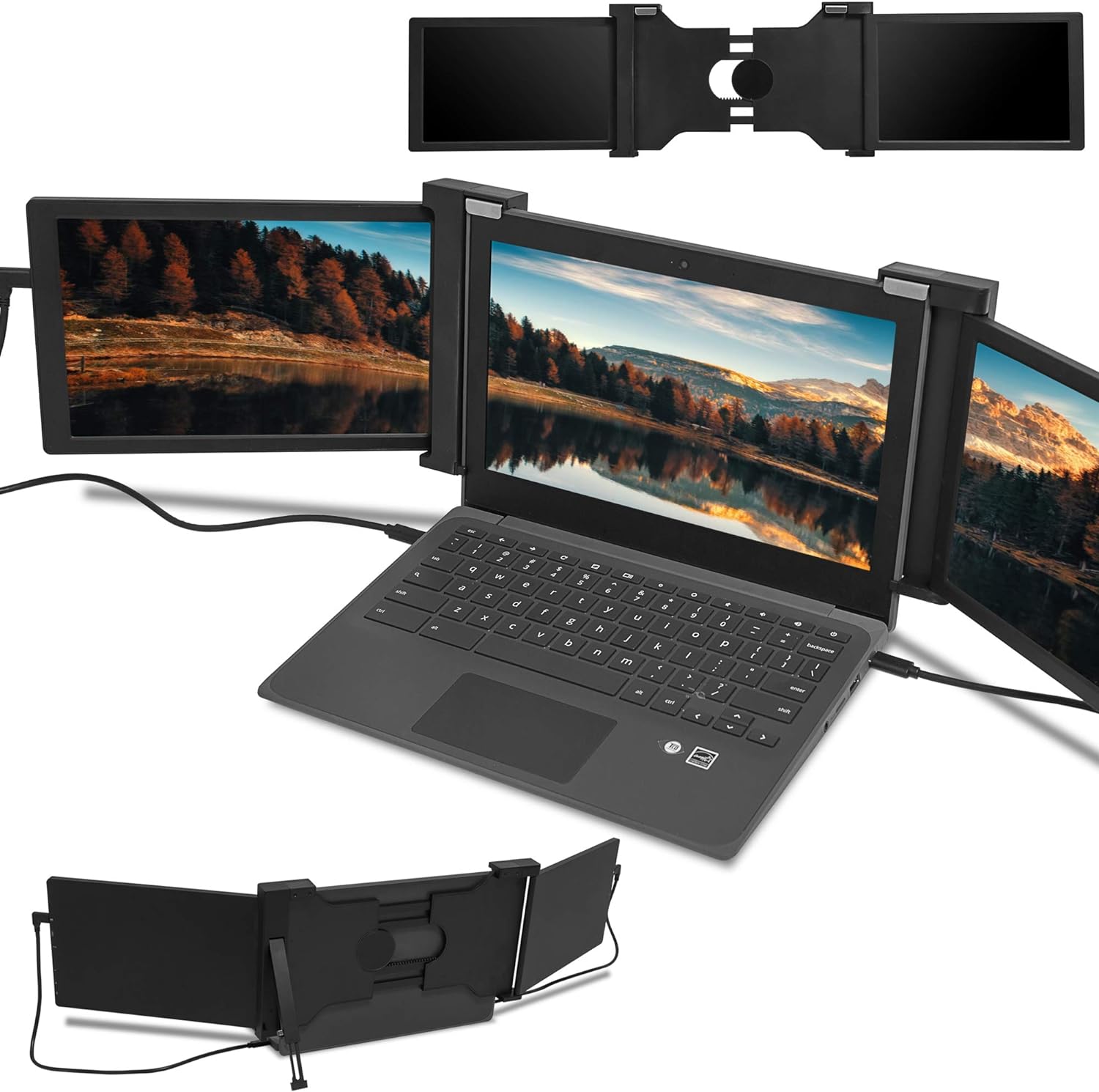 Laptop with multiple connected external devices