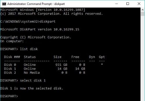 Open Command Prompt as an administrator by pressing Windows + X and selecting Command Prompt (Admin).
Type diskpart and press Enter to open the DiskPart utility.