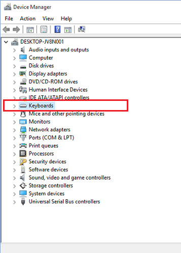 Open Device Manager
Expand the "Keyboards" category