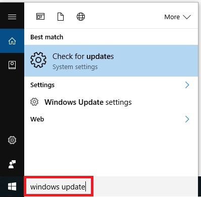 Open the Windows Update settings by searching for "Windows Update" in the Start menu
Click "Check for updates"