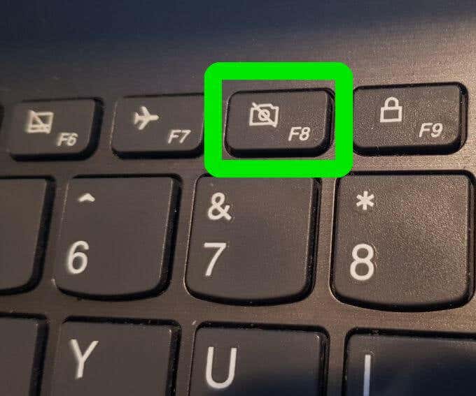 Restart the computer.
Press the F8 key repeatedly before the Windows logo appears.