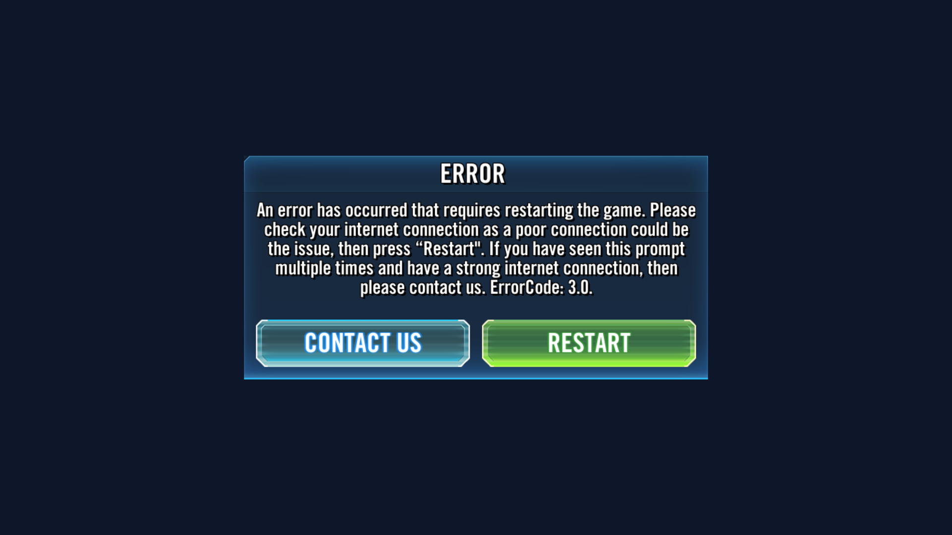 Restart the Game
Close the game and restart it to see if the error disappears.