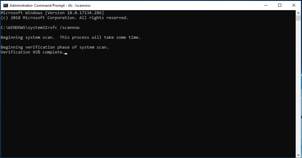 Run System File Checker (SFC) to check for corrupted system files
Open Command Prompt as administrator