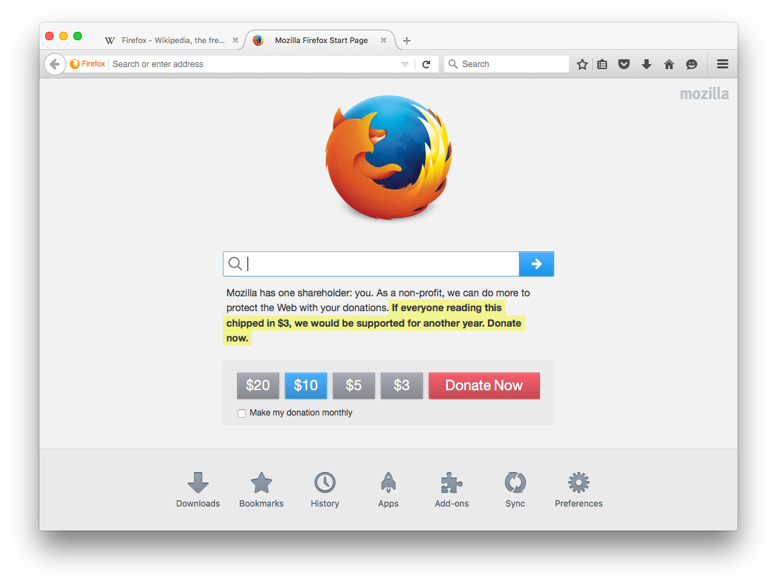 Screenshot of Firefox file upload screen