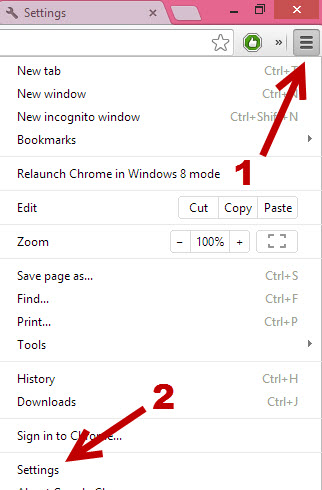 Select Settings.
Scroll down and click on Advanced to expand the settings.