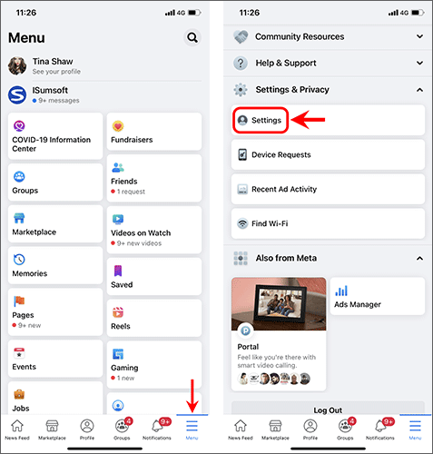 Step 1: Clear Facebook Cache
Open the Facebook app on your device