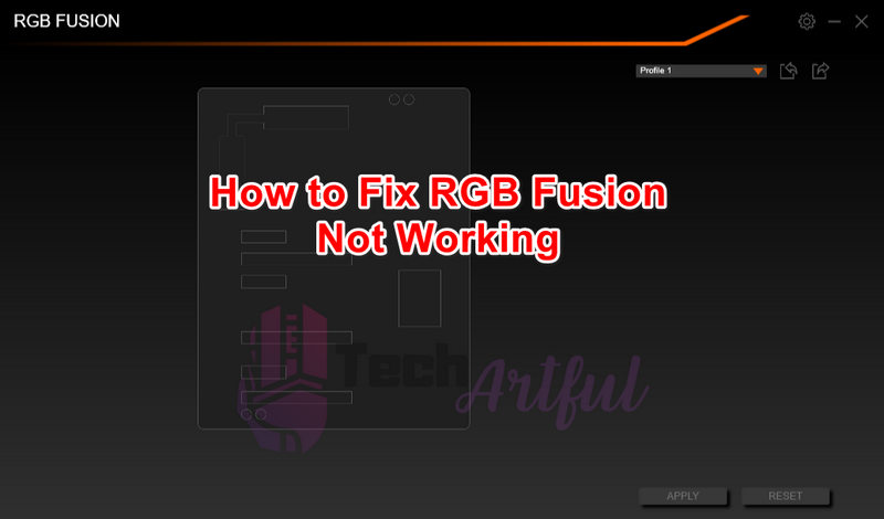 Uninstall Gigabyte RGB Fusion from the Control Panel
Download the latest version of Gigabyte RGB Fusion from the official Gigabyte website