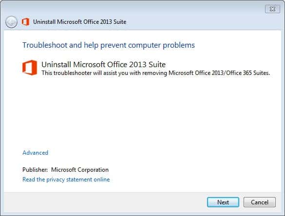 Uninstall Office 2013 from your computer by following the steps in the previous repair method.
Download the latest version of Office 2013 from the official Microsoft website.