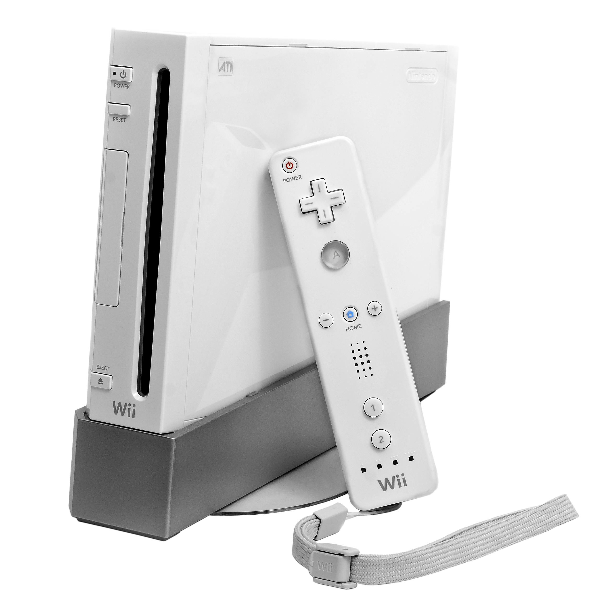 Wii console with network settings menu